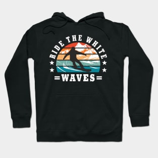 Snowboarding Ride The White Waves Snowboarder Hoodie